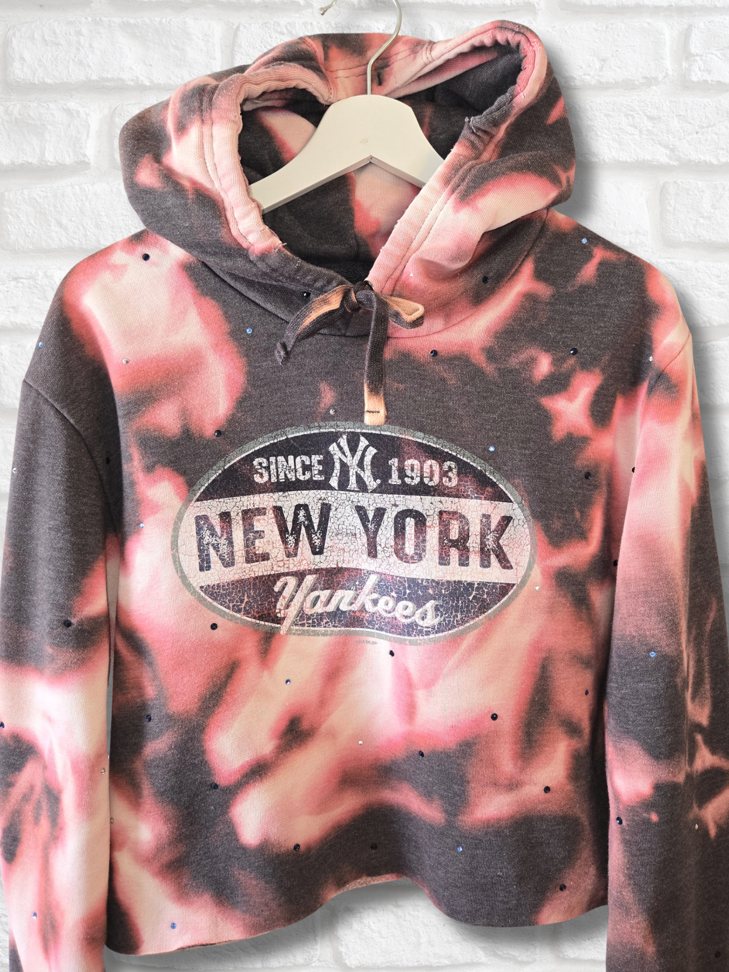New York Yankees Crop Hoodie- Large