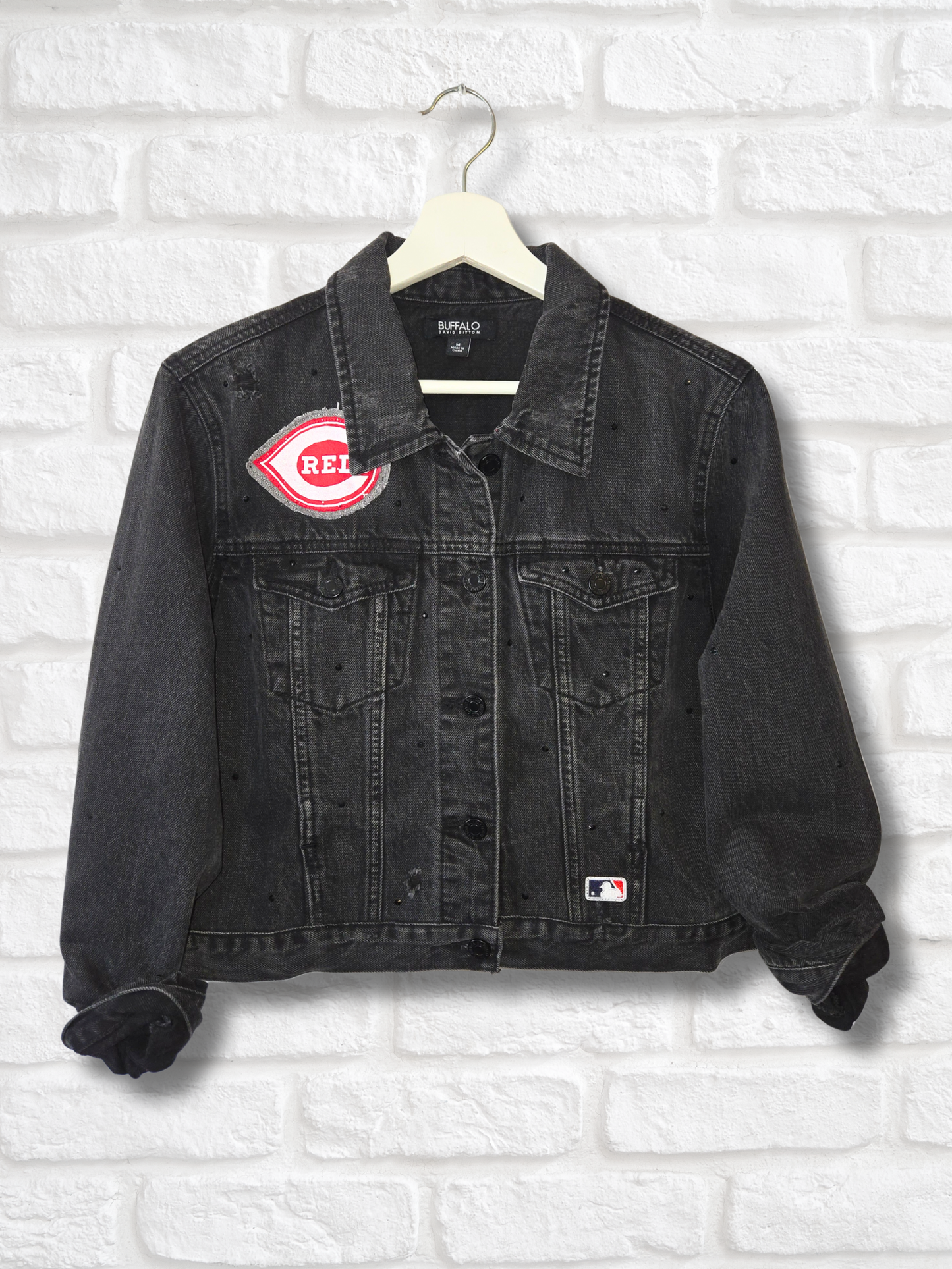 Cincinnati Reds Crop Jacket- Medium