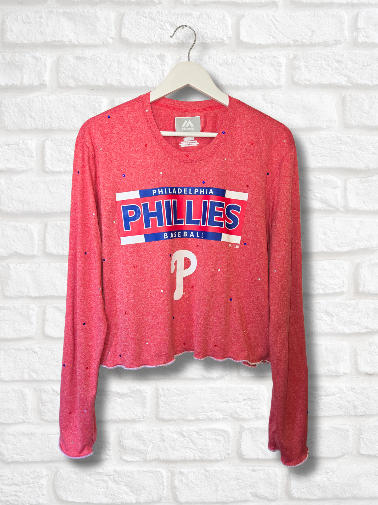 Philadelphia Phillies Ruffle Crop Top - XL
