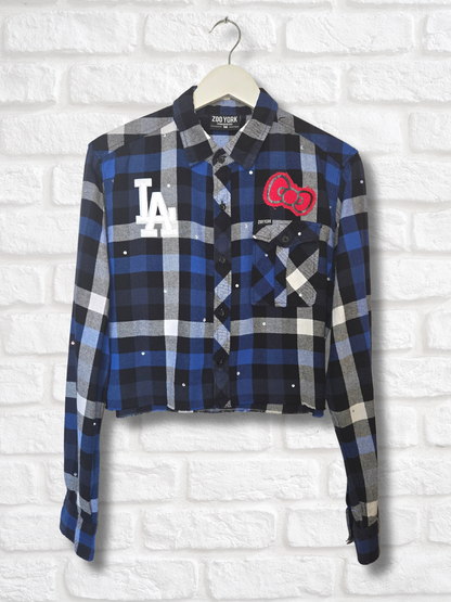 Los Angeles Dodgers HK Crop Flannel