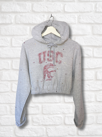 USC Trojans Crop Hoodie- Small