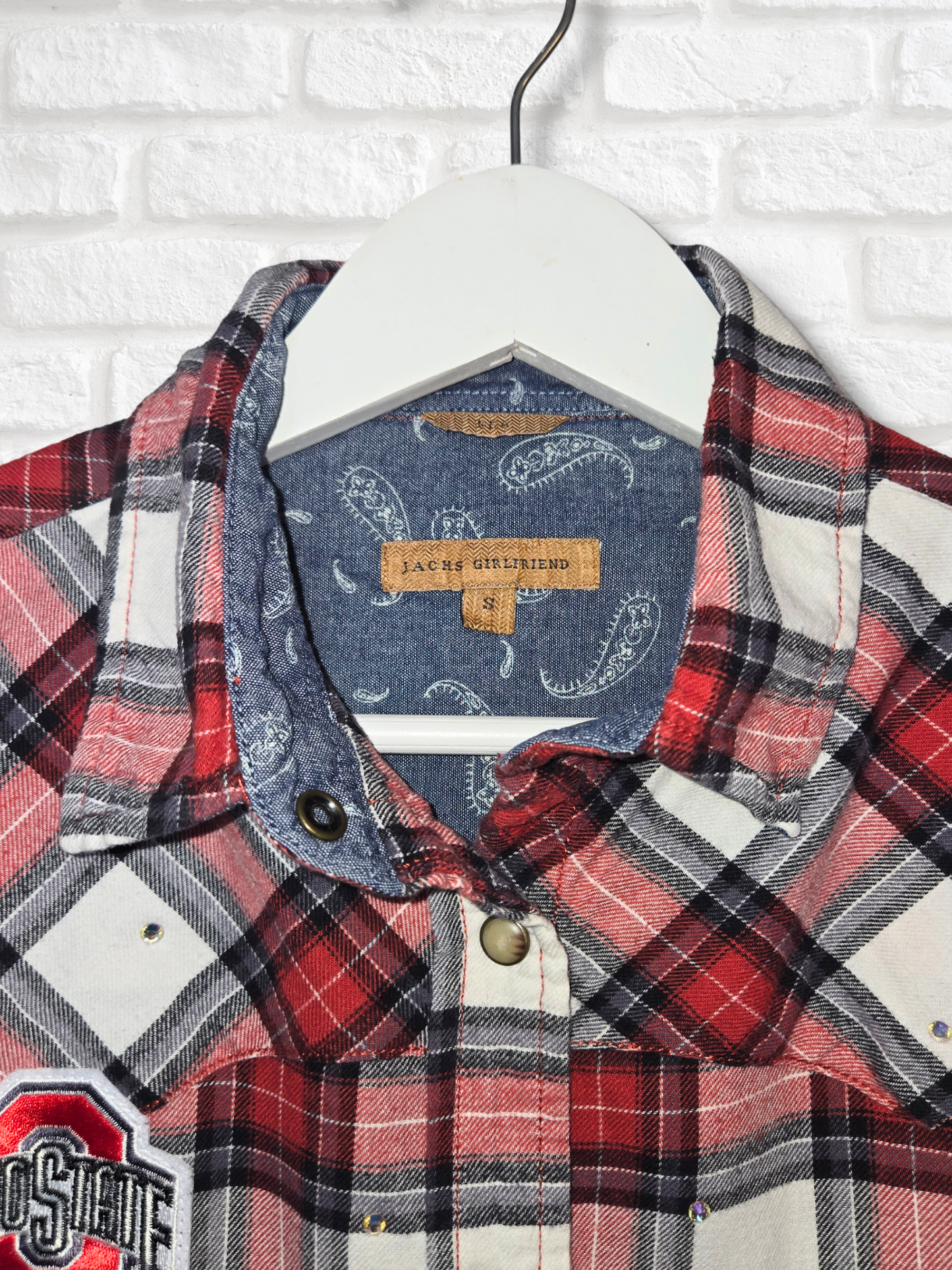 Ohio State Buckeyes Crop Flannel- Small