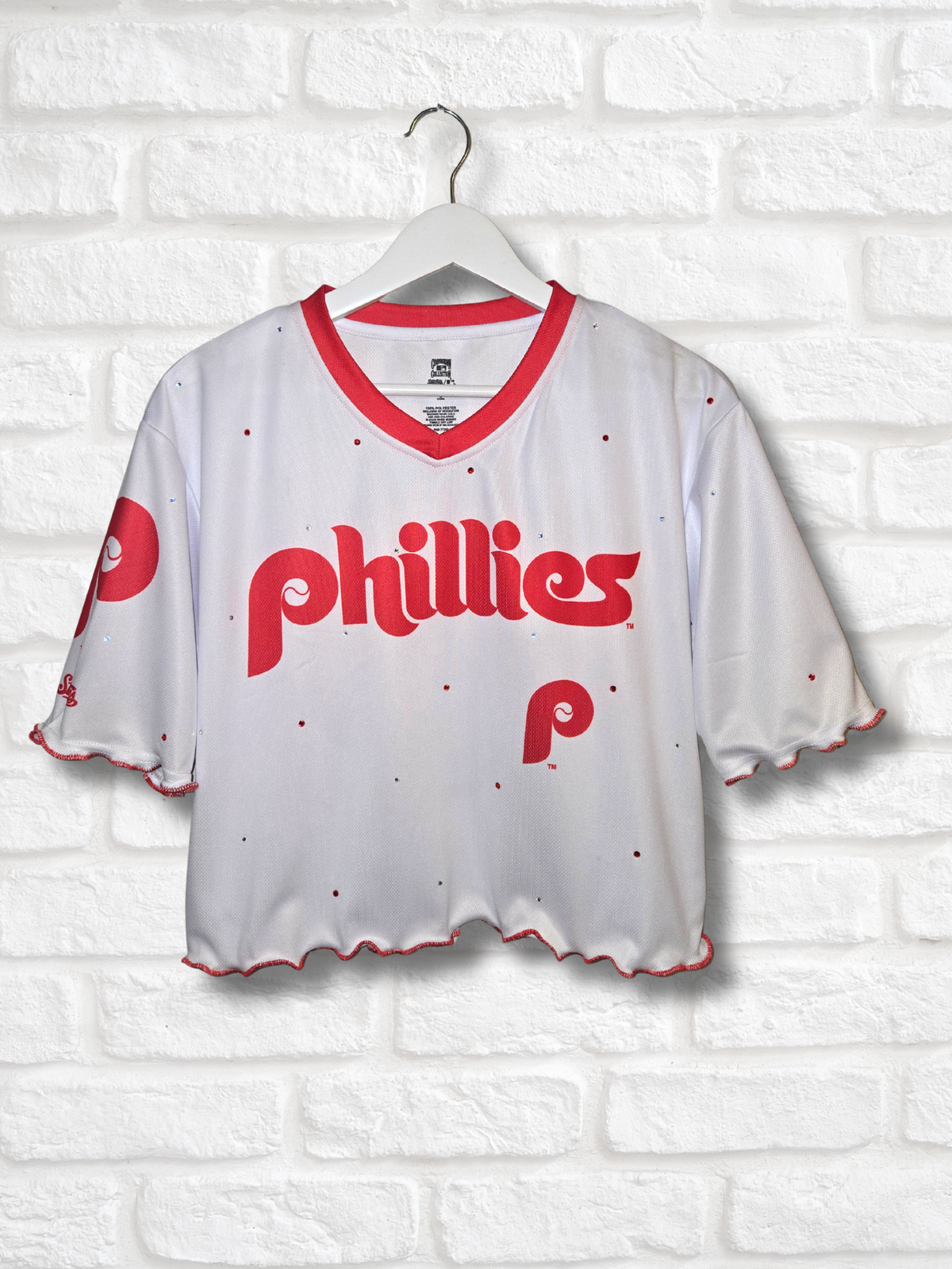 Philadelphia Phillies Ruffle Crop Top - Large