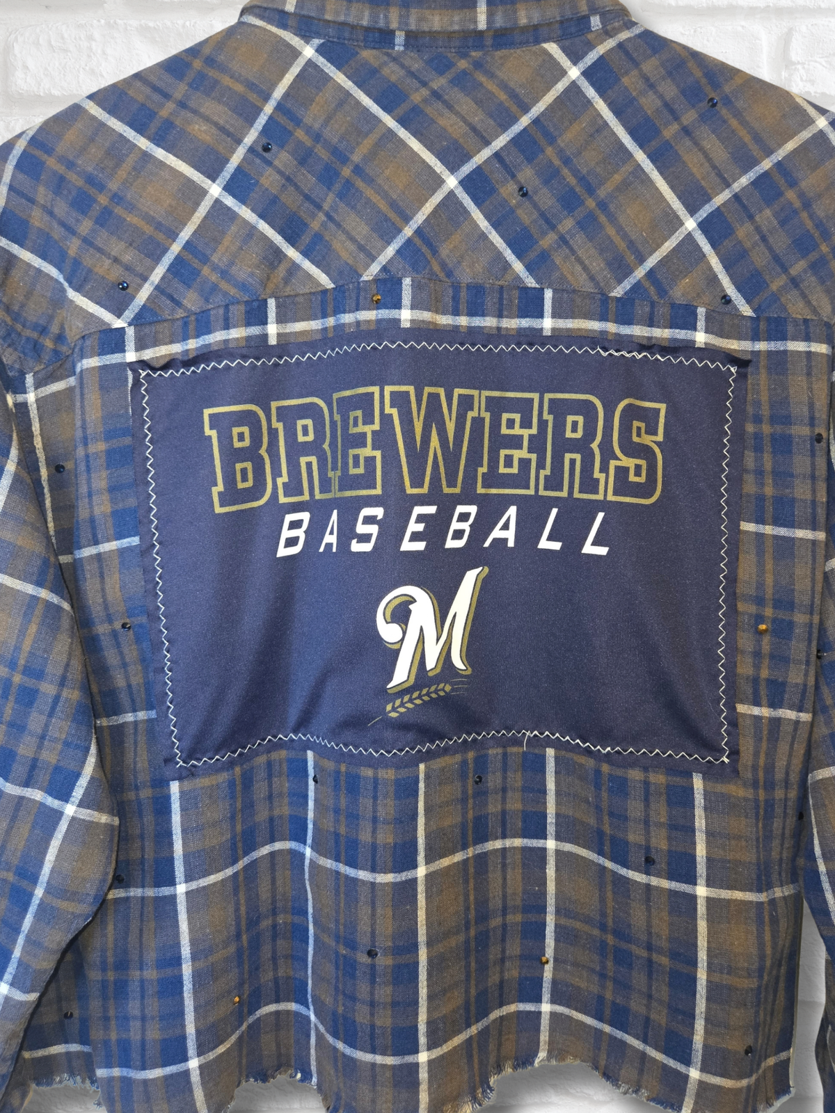 Milwaukee Brewers Crop Flannel- Large