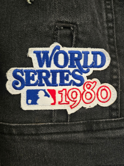 Los Angeles Dodgers Crop Denim Jacket- M/L