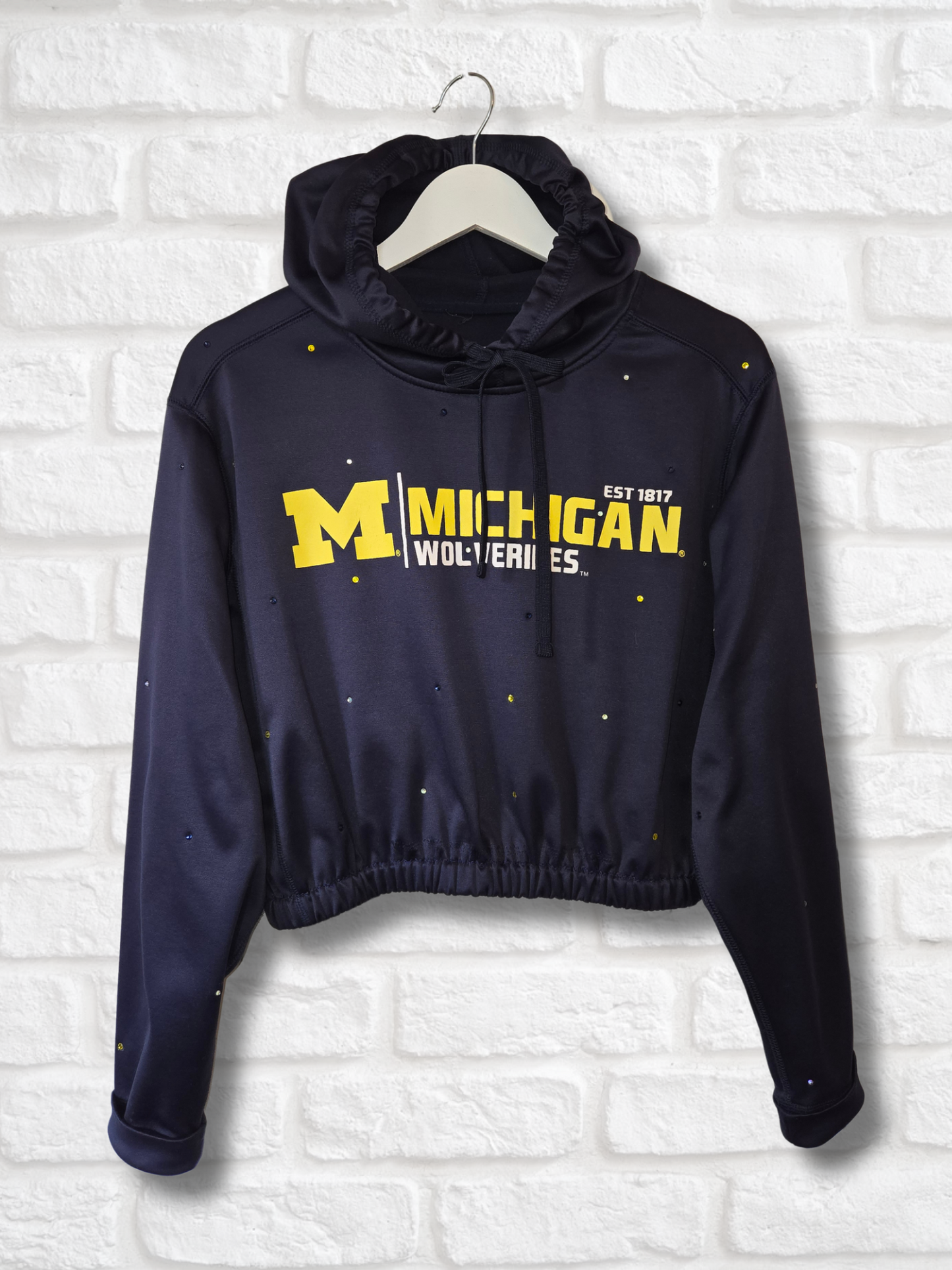 Michigan Wolverines Crop Hoodie