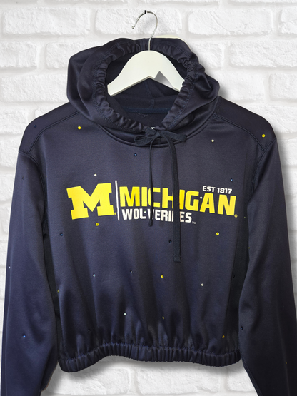 Michigan Wolverines Crop Hoodie