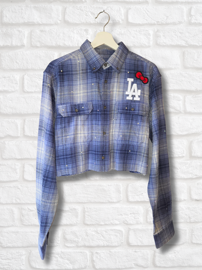 Dodgers HK Crop Flannel