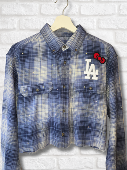 Dodgers HK Crop Flannel