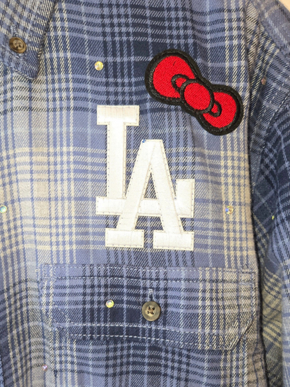 Dodgers HK Crop Flannel