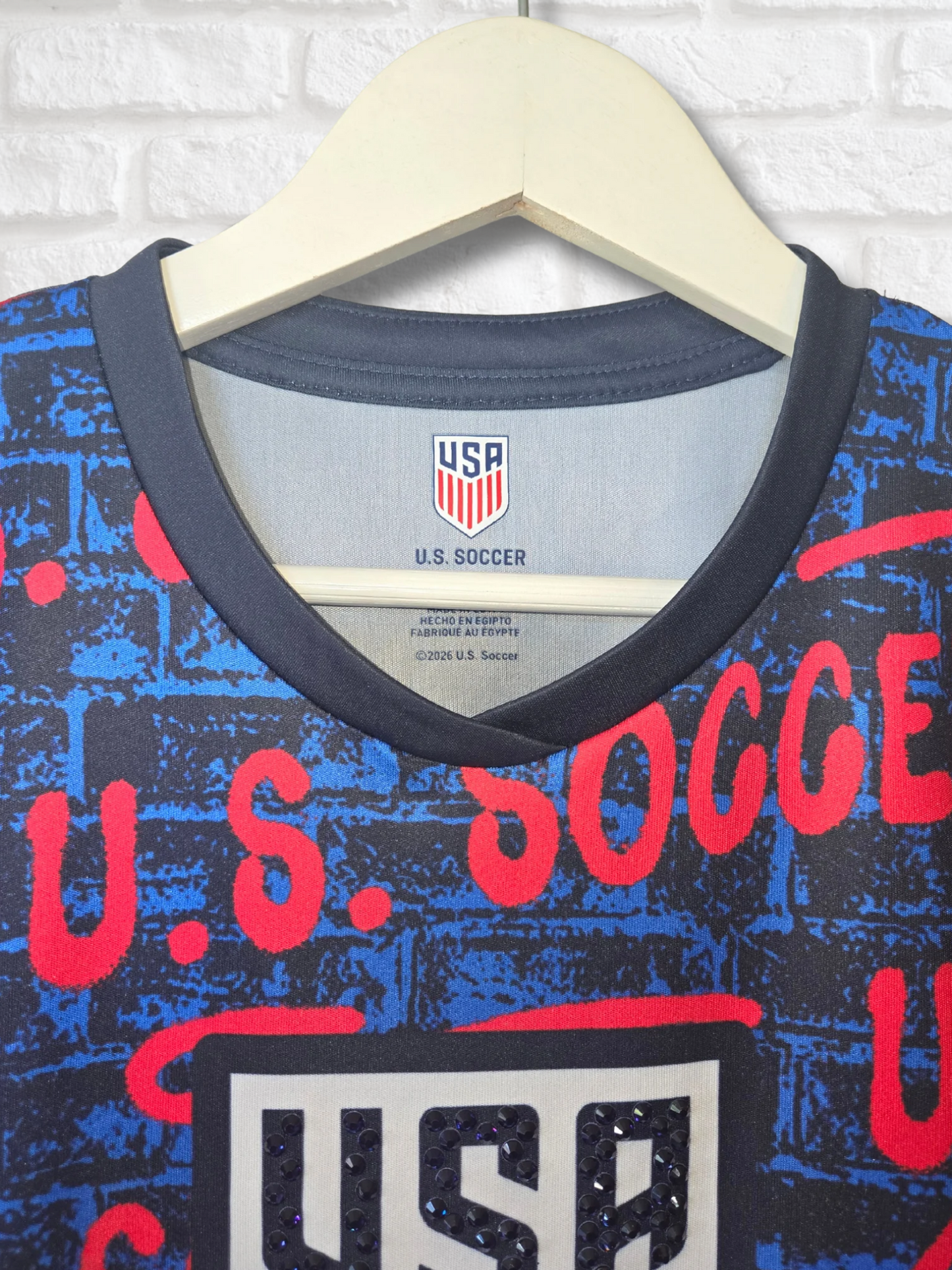 Team USA Ruffle Crop Top- Large
