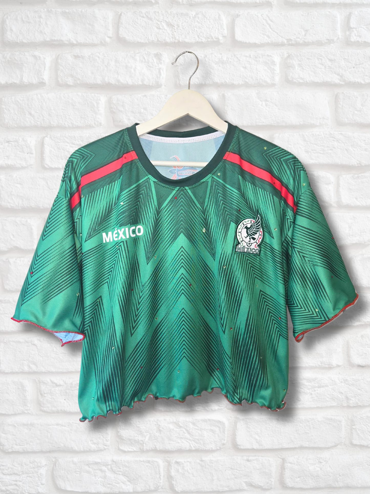 Team Mexico Ruffle Crop Top -  XL