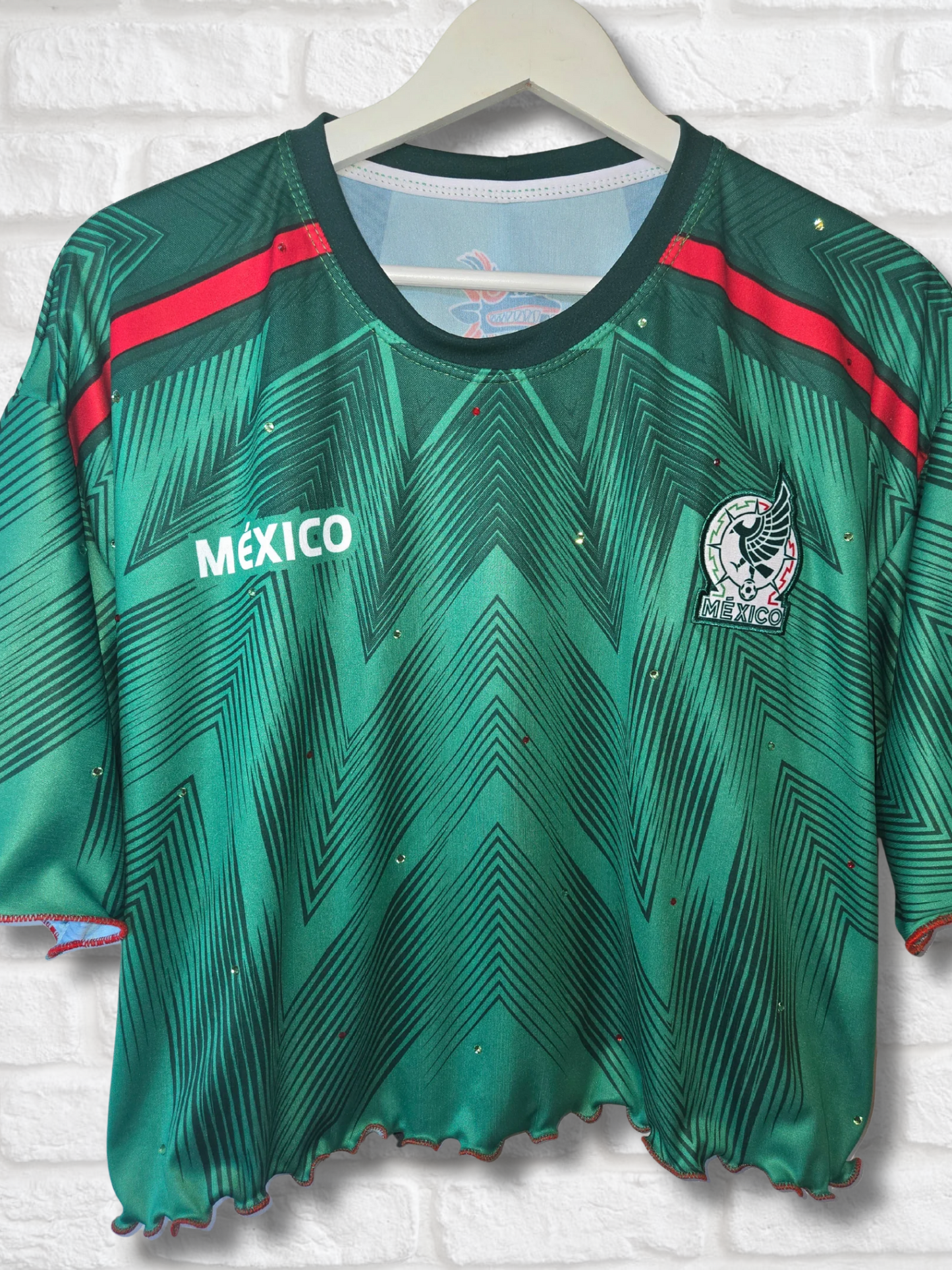 Team Mexico Ruffle Crop Top -  XL