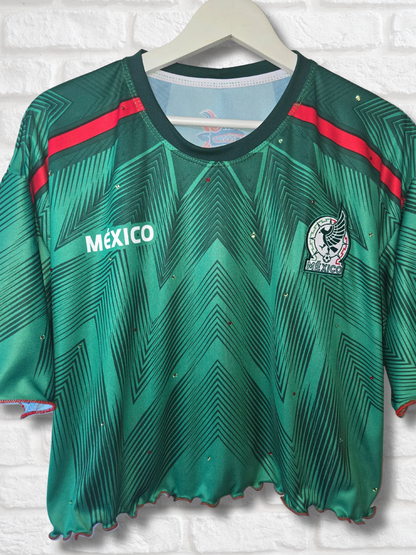 Team Mexico Ruffle Crop Top -  XL