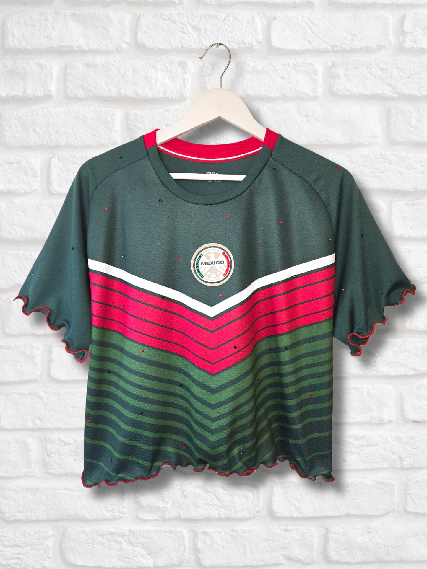 Team Mexico Ruffle Crop Top -  XL