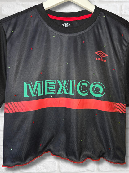 Team Mexico Ruffle Crop Top -  Medium
