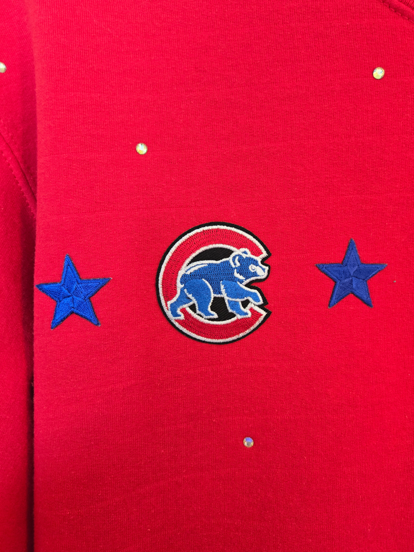 Chicago Cubs Crop Zip-Up Sweatshirt - Medium