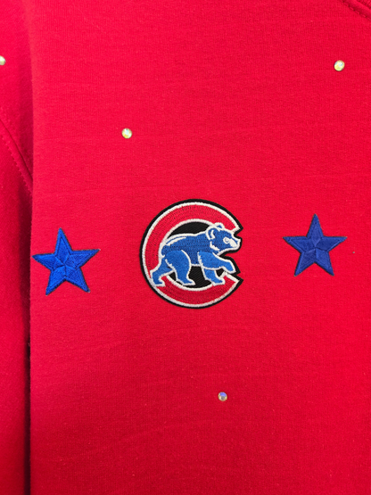 Chicago Cubs Crop Zip-Up Sweatshirt - Medium