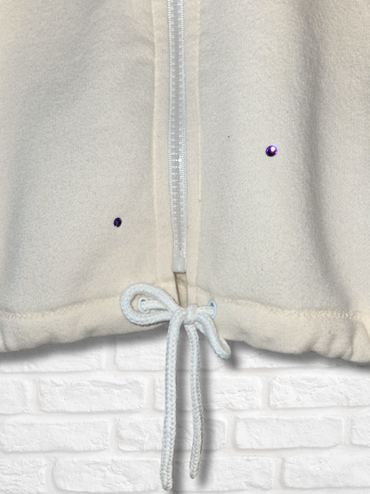 Los Angeles Lakers Crop Zip-Up Sweatshirt - S/M