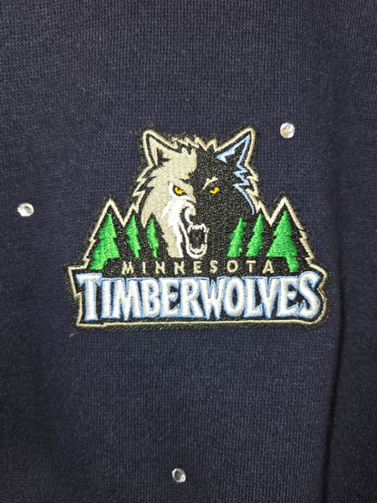 Minnesota Timberwolves Crop Zip-Up Sweatshirt - Medium/Large
