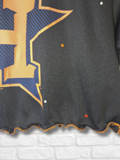 Houston Astros Ruffle Crop Top - Small