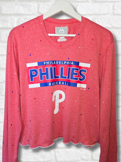 Philadelphia Phillies Ruffle Crop Top - XL