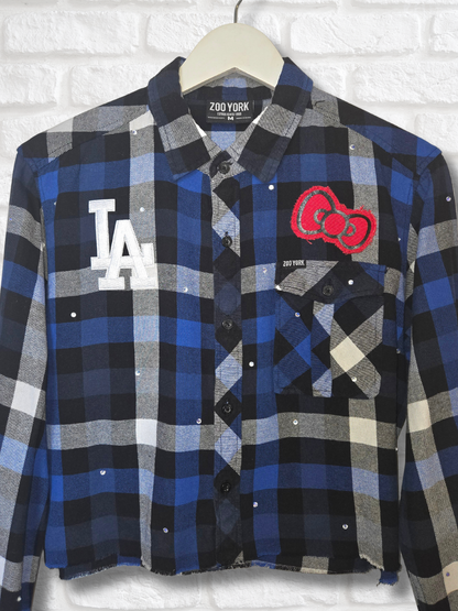Los Angeles Dodgers HK Crop Flannel