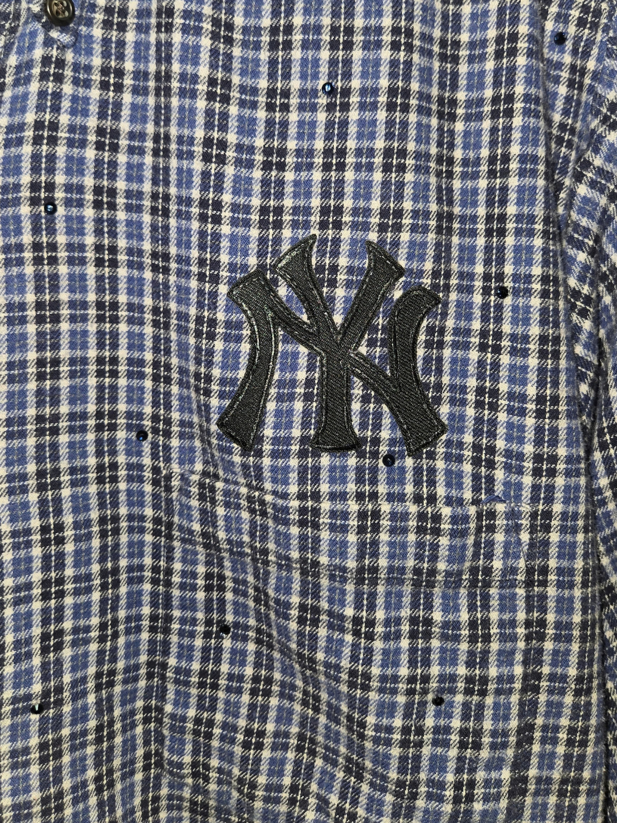 New York Yankees Crop Flannel- Medium