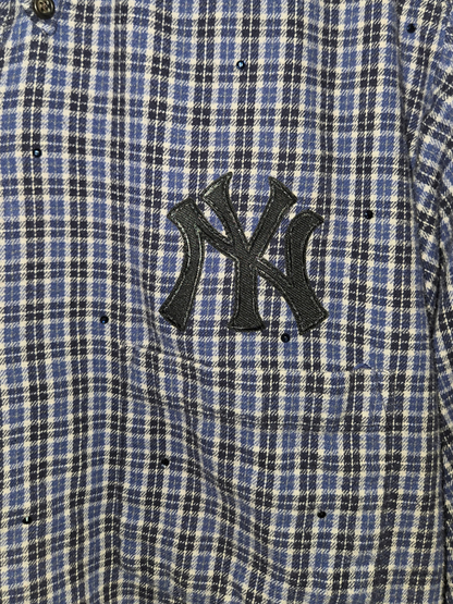 New York Yankees Crop Flannel- Medium