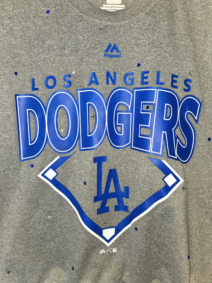 Los Angeles Dodgers Ruffle Crop Top - XL