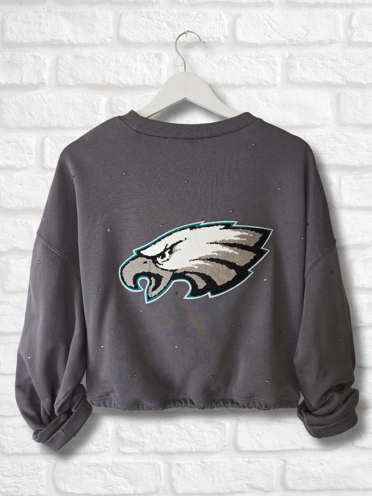 Philadelphia Eagles Crop Zip-Up Sweatshirt