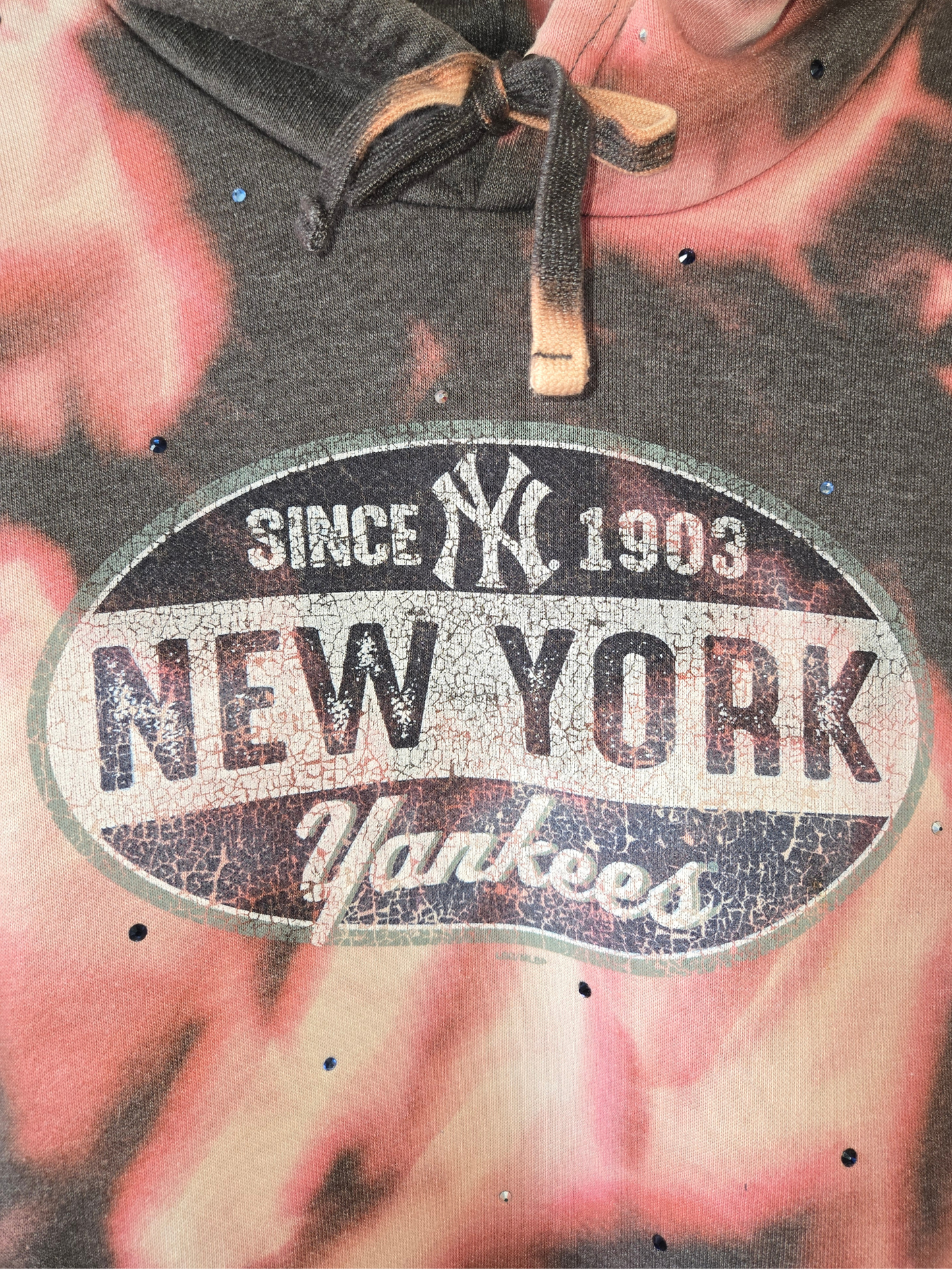 New York Yankees Crop Hoodie- Large