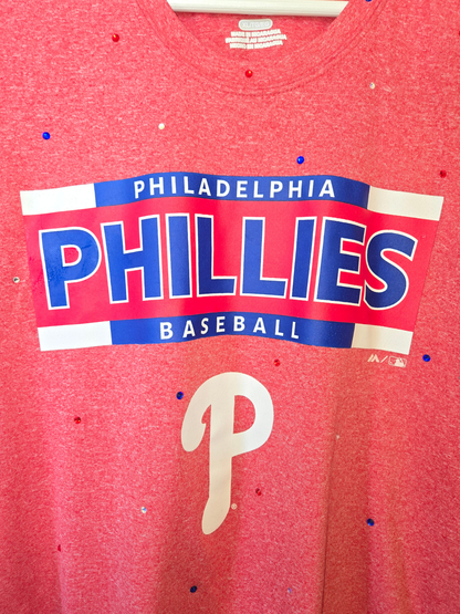 Philadelphia Phillies Ruffle Crop Top - XL