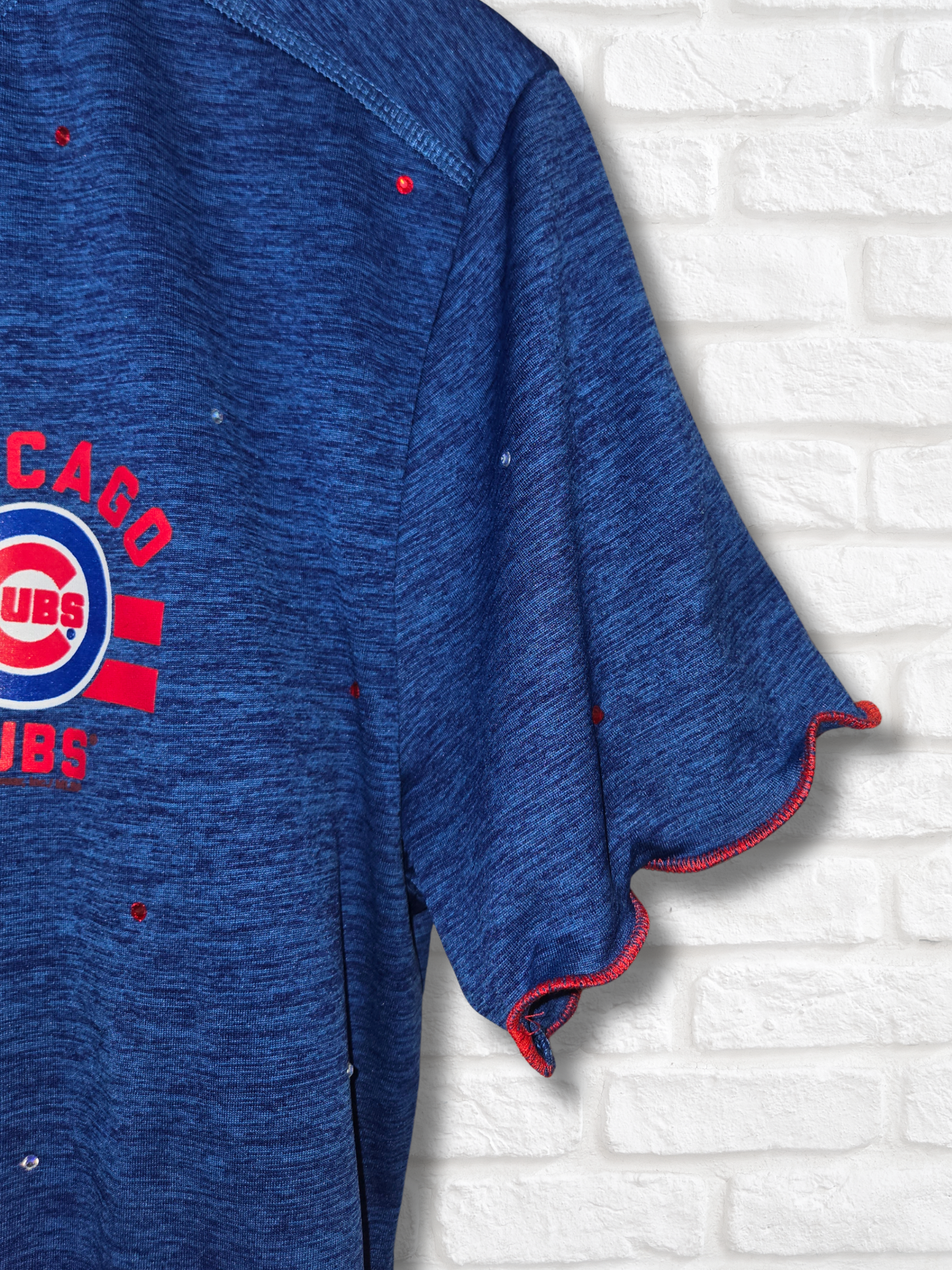Chicago Cubs Ruffle Crop Top - Medium