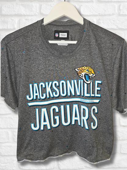 Jacksonville Jaguars Ruffle Crop Top - Medium
