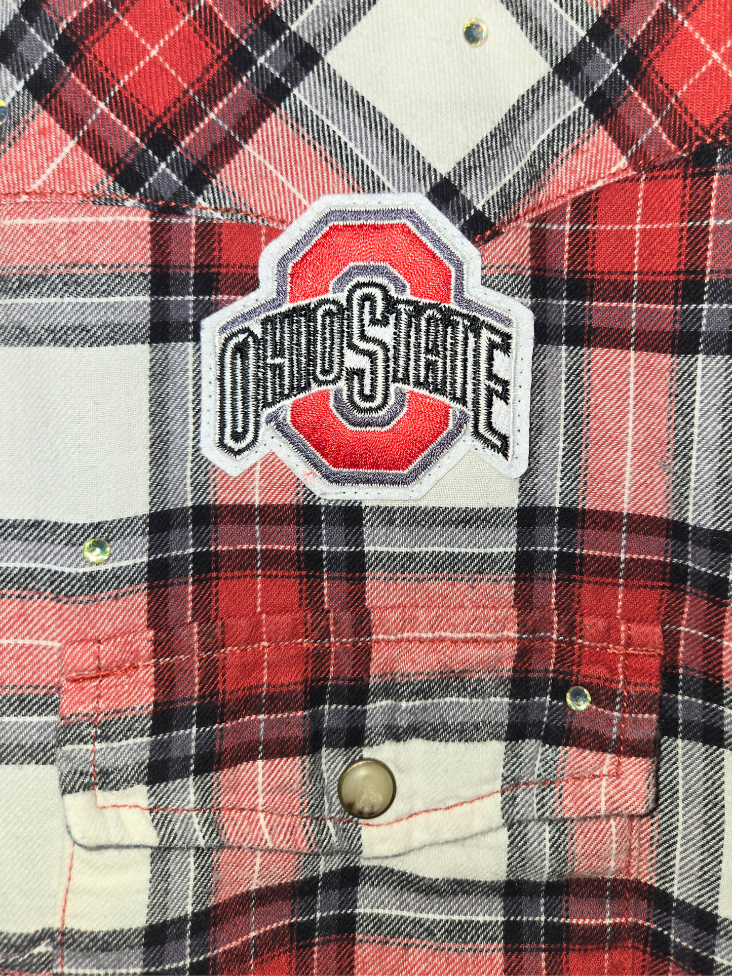 Ohio State Buckeyes Crop Flannel- Small