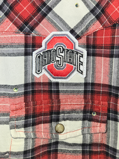 Ohio State Buckeyes Crop Flannel- Small