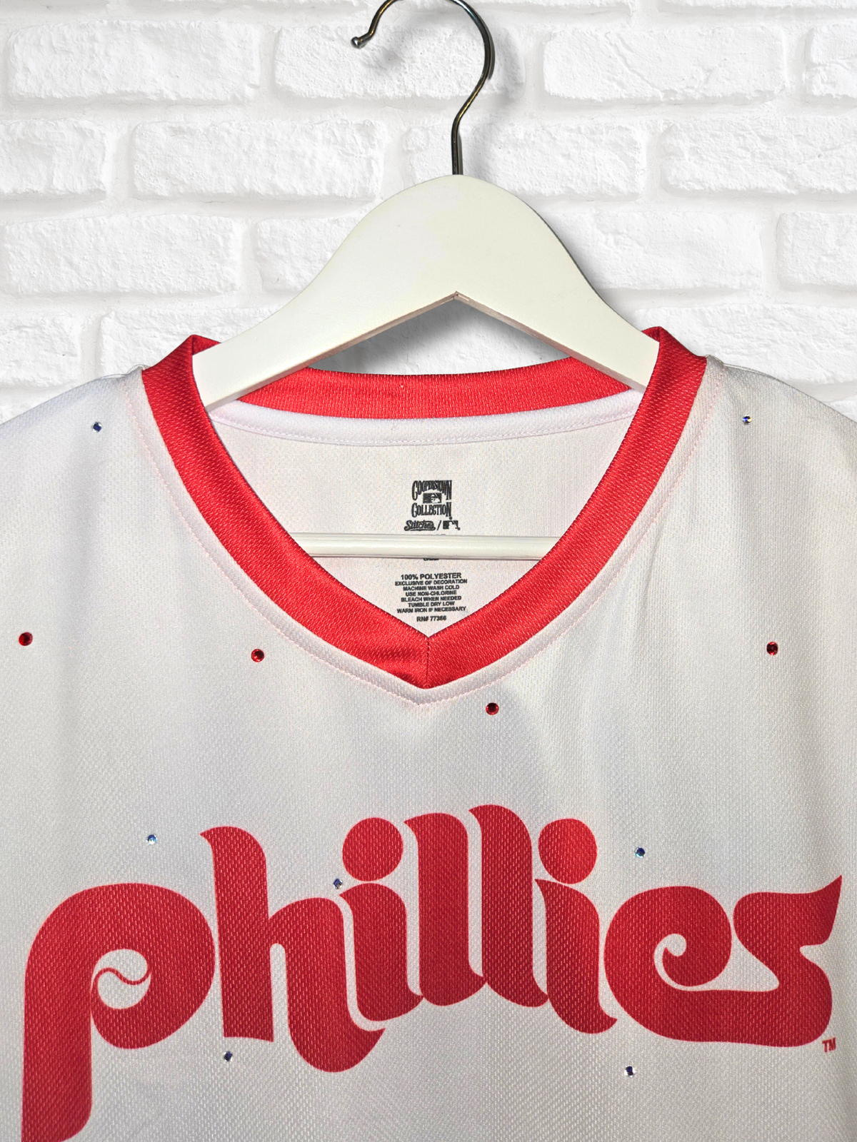 Philadelphia Phillies Ruffle Crop Top - Large