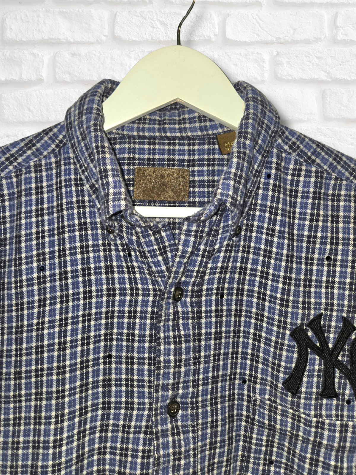 New York Yankees Crop Flannel- Medium