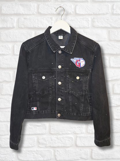 Cleveland Guardians Crop Denim Jacket