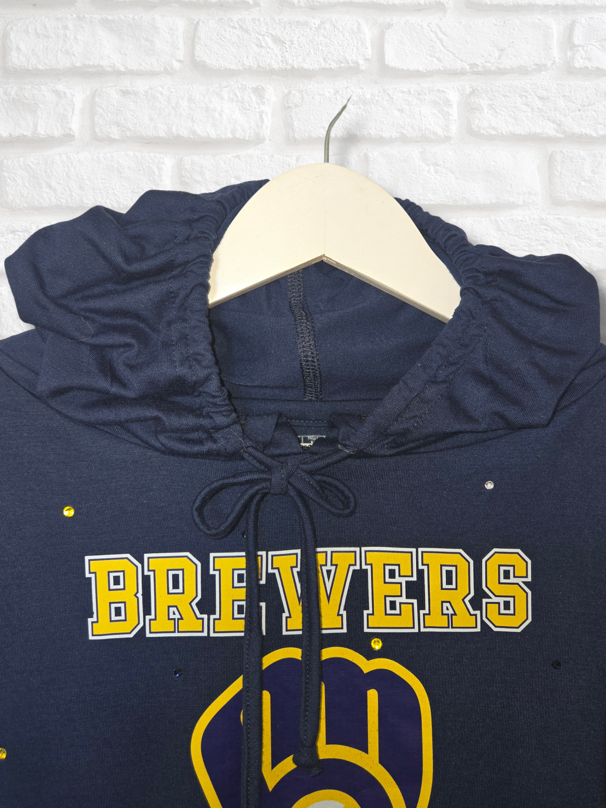 Milwaukee Brewers Ruffle Crop Top - Medium