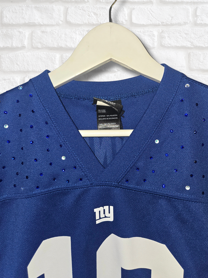 New York Giants Rhinestone Crop Jersey- Small