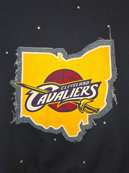 Cleveland Cavaliers Crop Zip-Up Sweatshirt - Small