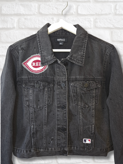 Cincinnati Reds Crop Jacket- Medium