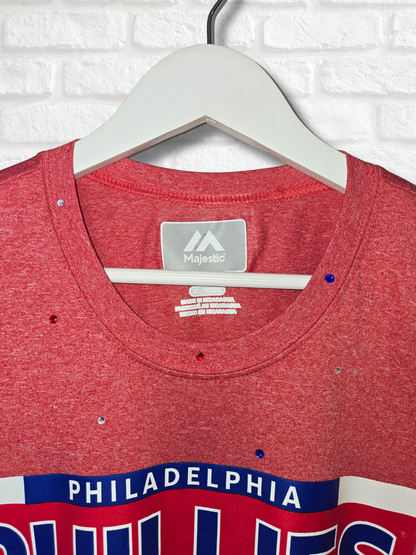 Philadelphia Phillies Ruffle Crop Top - XL