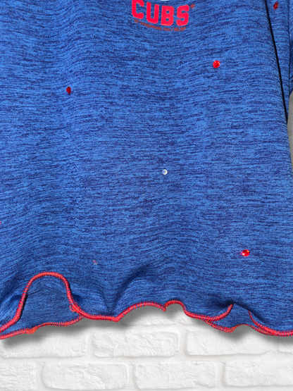 Chicago Cubs Ruffle Crop Top - Medium