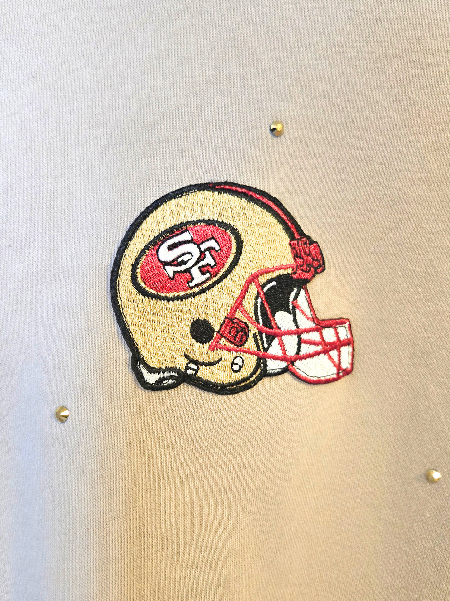 San Francisco 49ers Crop Zip-Up Sweatshirt- Large