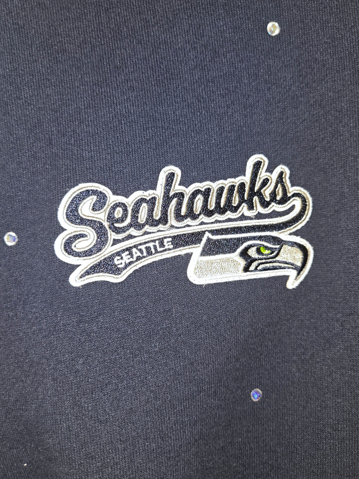 Seattle Seahawks Crop Zip-Up Sweatshirt- Medium