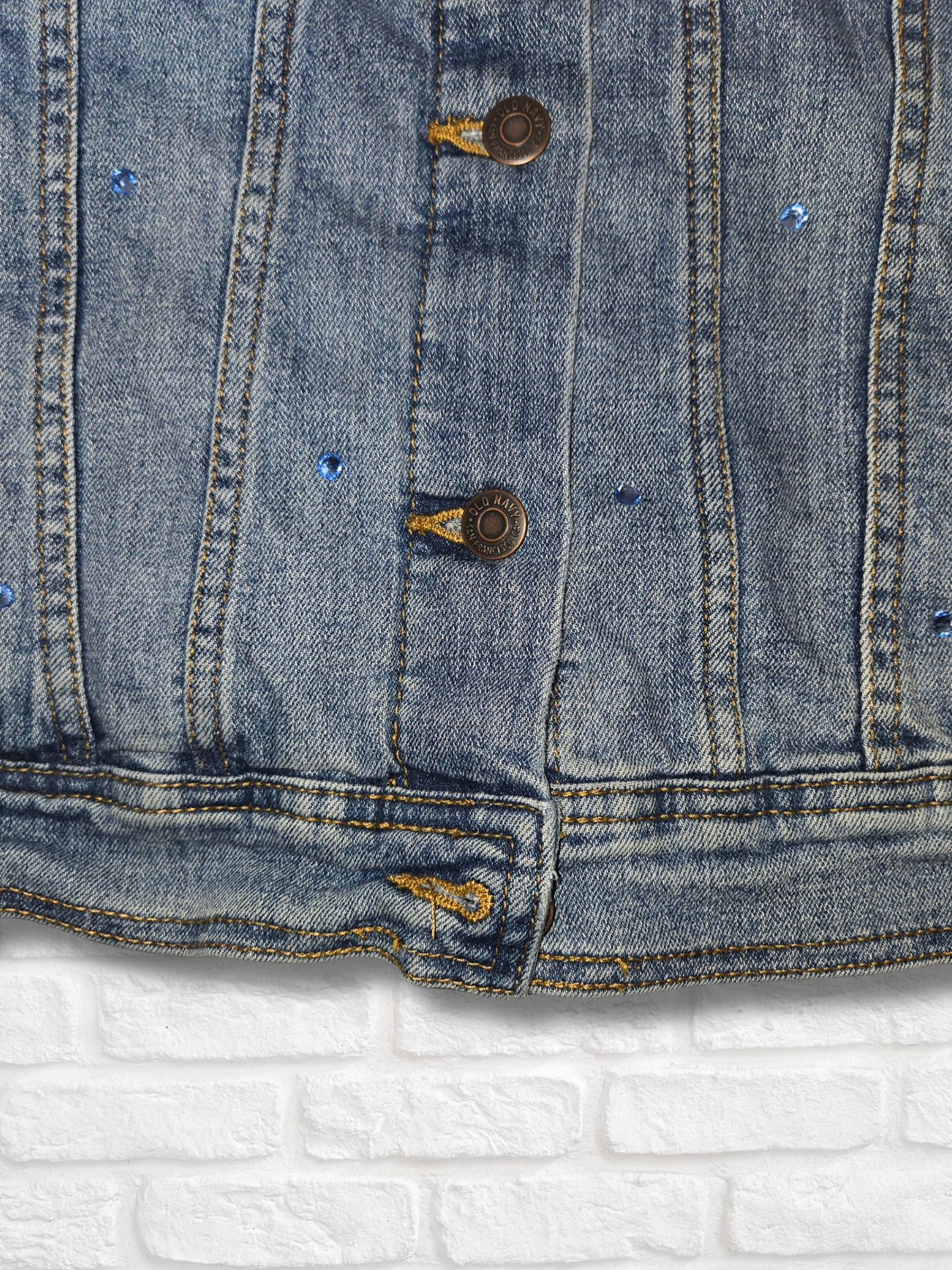 Dallas Cowboys Rhinestone Denim Jacket- Large