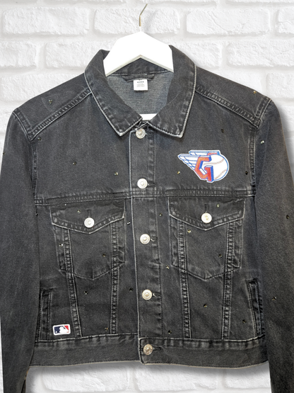 Cleveland Guardians Crop Denim Jacket